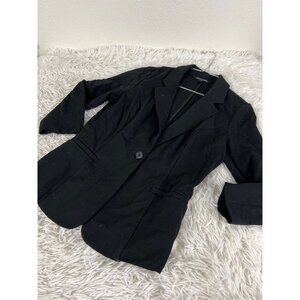 41 Hawthorn M Black Single Button Blazer Jacket Career